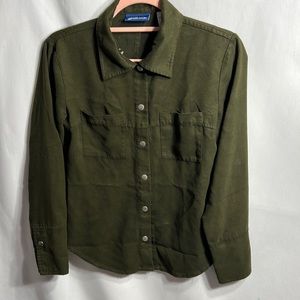 Bleus Express long sleeve top (XS), collar, button @ sleeve, collar button down